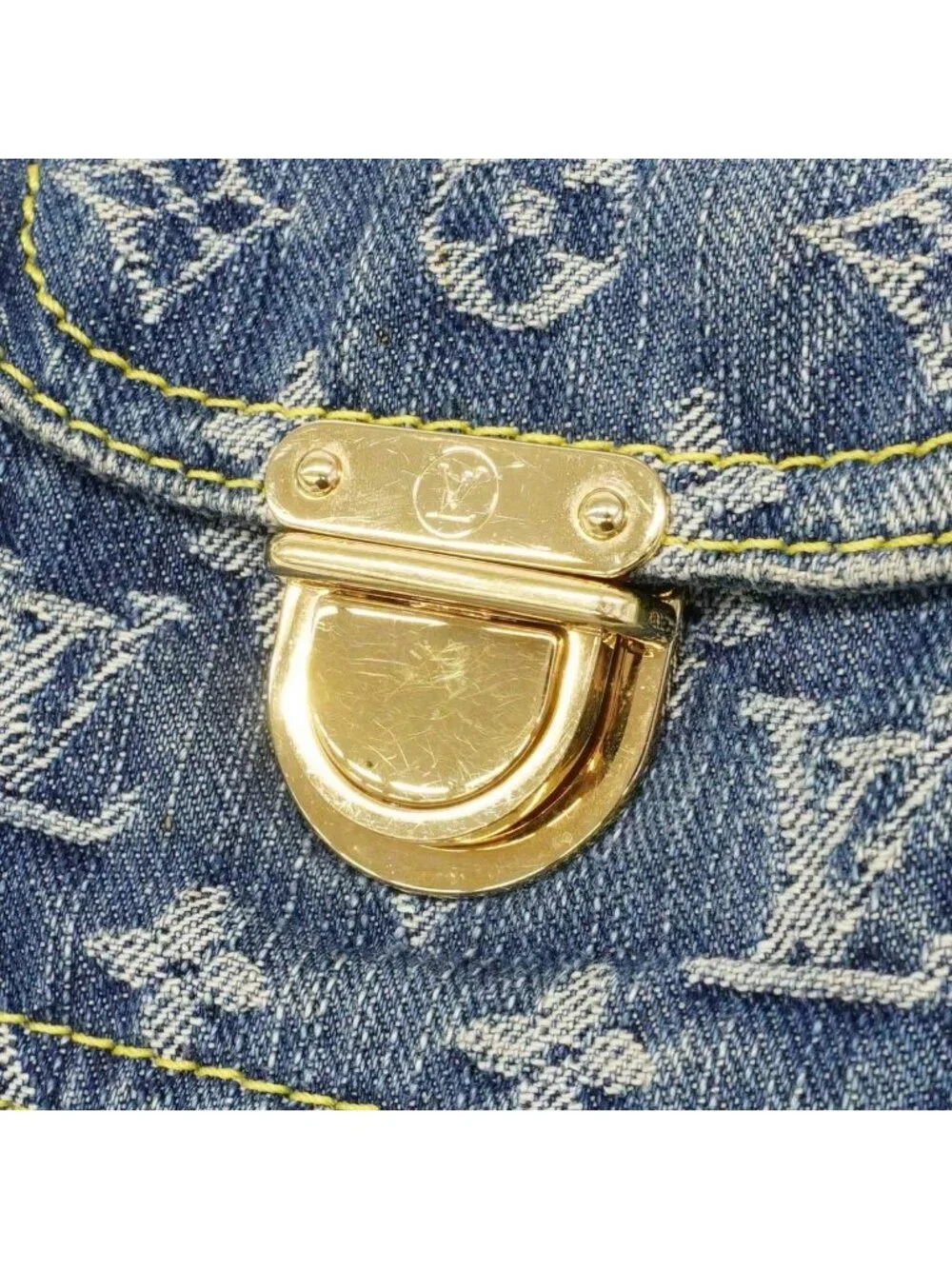 ★SOLD★ Louis Vuitton Handbag Monogram Denim Neo Speedy Blue - Picture 9 of 10